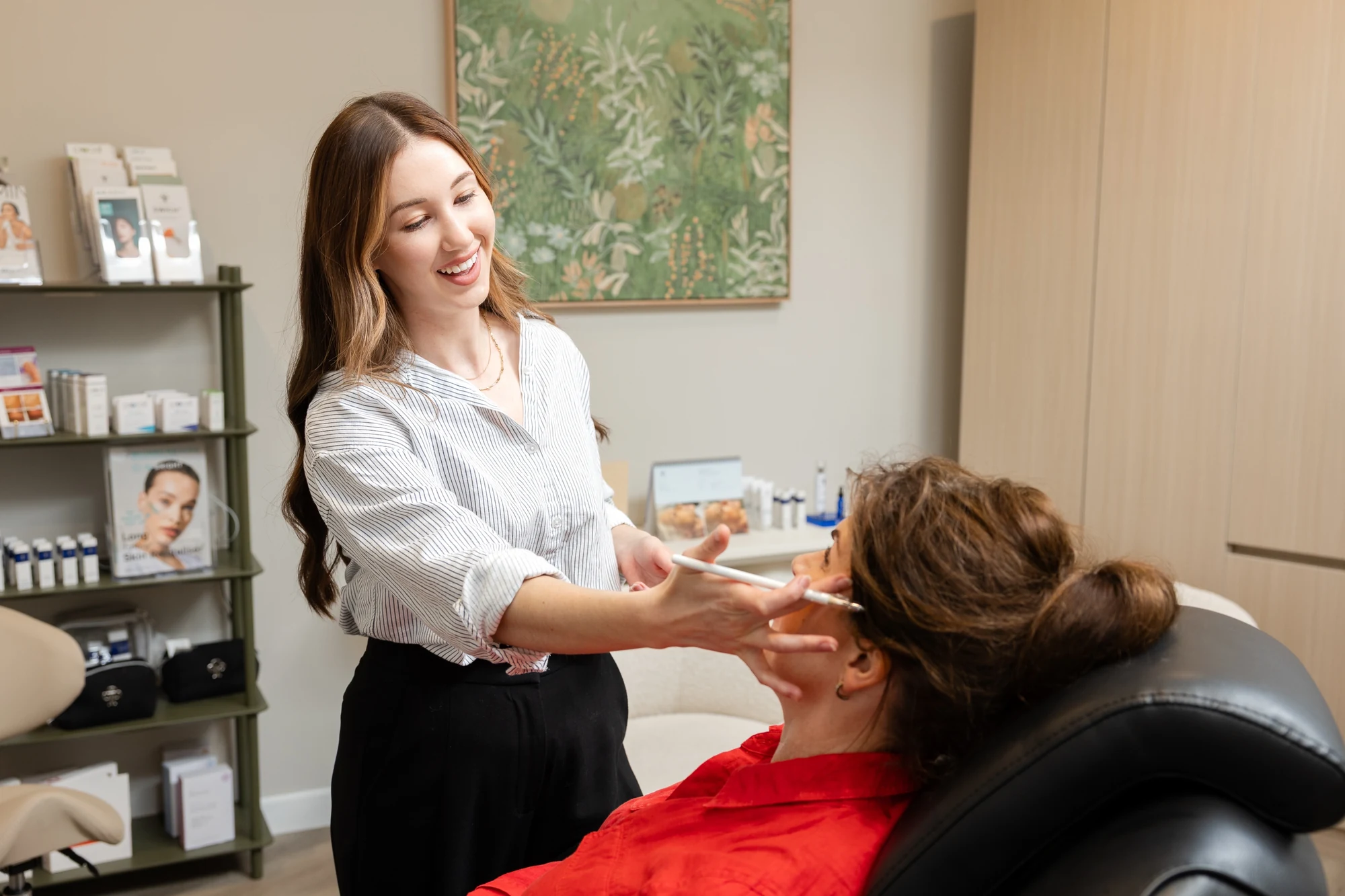 Gabriella discussing a treatment plan during a consultation